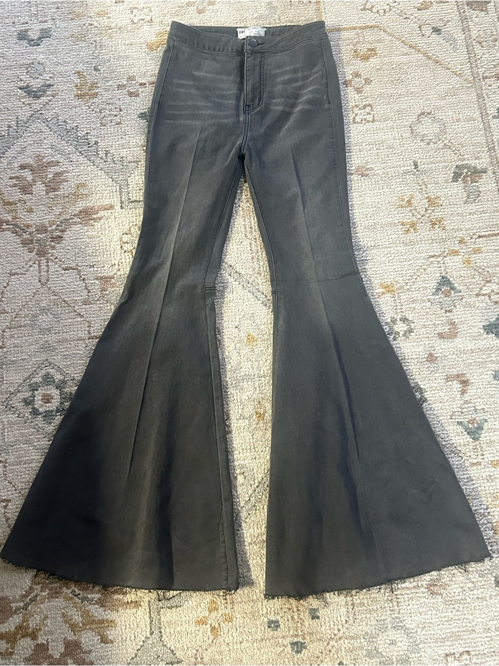 Free People Washed Black High Rise Denim